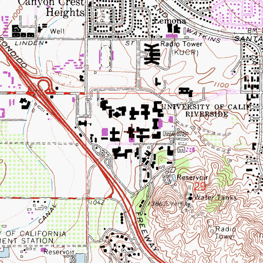 Topographic Map of Spieth Hall, CA