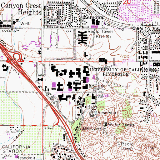 Topographic Map of Webber Hall, CA