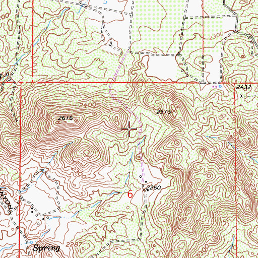 Topographic Map of Camelot Hills, CA