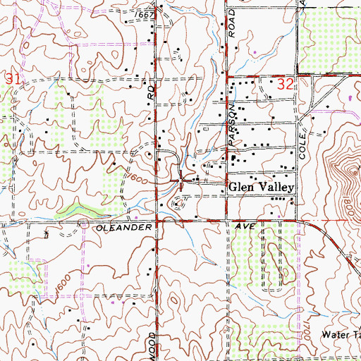 Topographic Map of First Baptist Church, CA