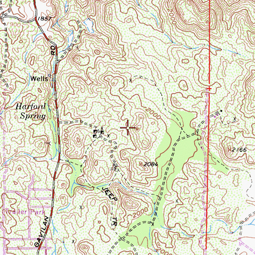 Topographic Map of Hartford Spring County Park, CA