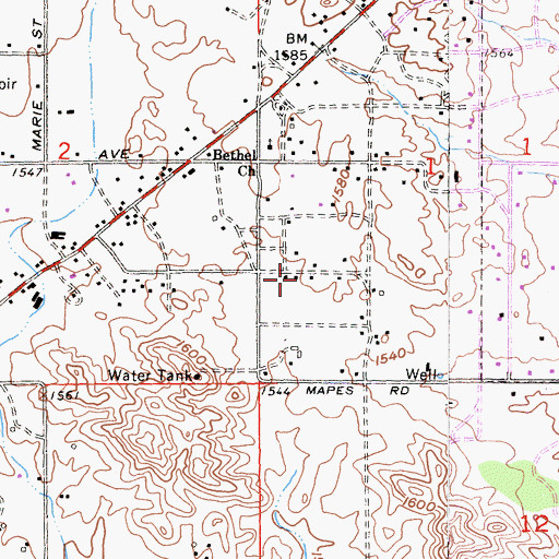 Topographic Map of Lighthouse Community Church, CA