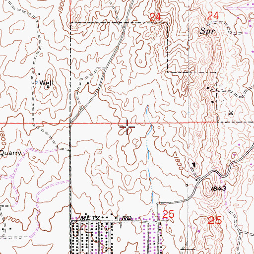 Topographic Map of Motte Rimrock Reserve, CA