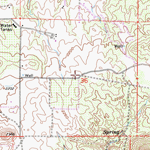 Topographic Map of Santa Rosa Ranch Estates, CA
