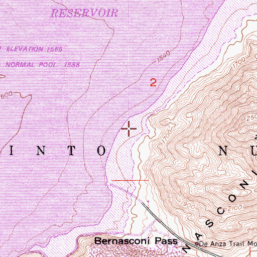 Topographic Map of Bernasconi Bay, CA