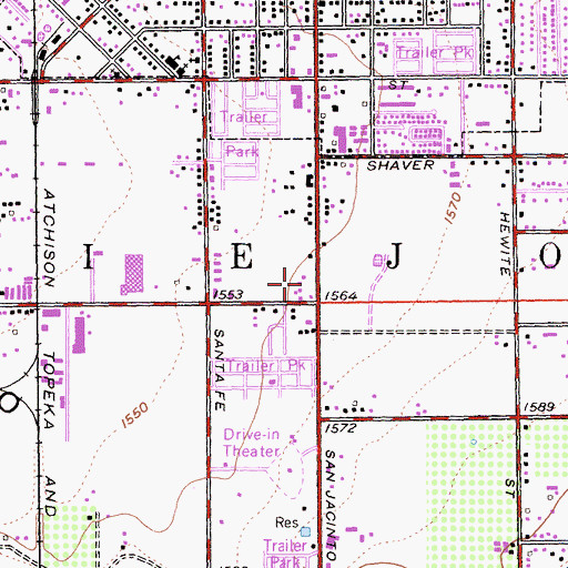 Topographic Map of Esplanada Plaza Shopping Center, CA