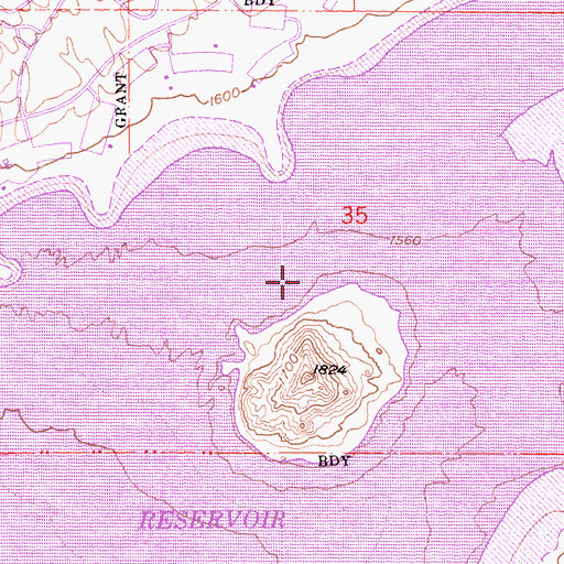 Topographic Map of Lake Perris State Recreation Area, CA