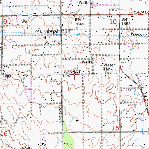 Topographic Map of Mead Valley Community Center, CA