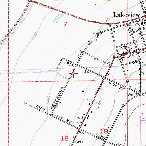 Topographic Map of Mountain Shadows Middle School, CA