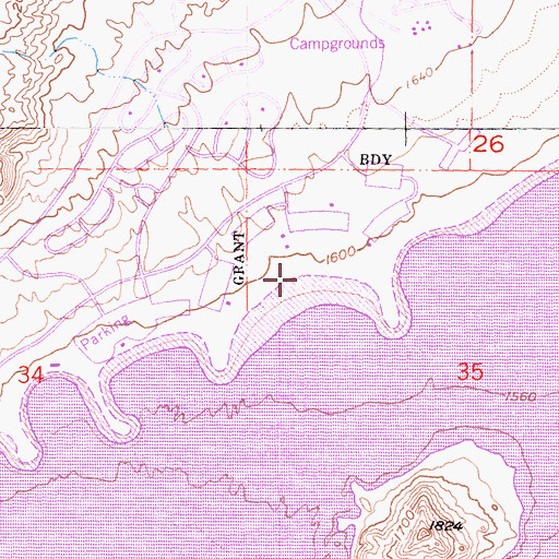 Topographic Map of Moreno Beach, CA