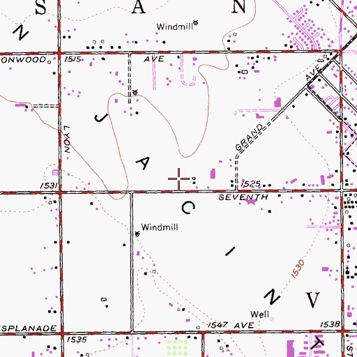 Topographic Map of Saint Hyacinth Academy, CA
