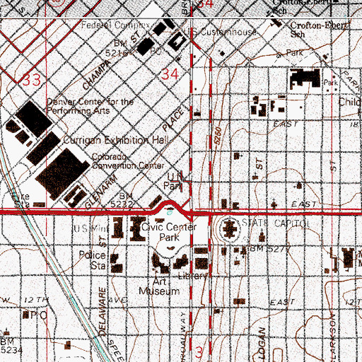 Topographic Map of United Nations Park, CO