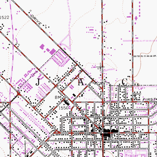 Topographic Map of Salee Park, CA