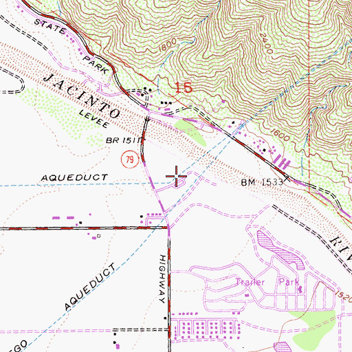 Topographic Map of San Jacinto River Park, CA