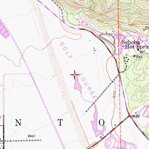Topographic Map of Soboba Springs Country Club, CA