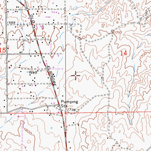 Topographic Map of University of California Ecological Study Area, CA