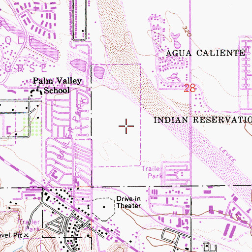 Topographic Map of Cathedral Canyon Country Club, CA