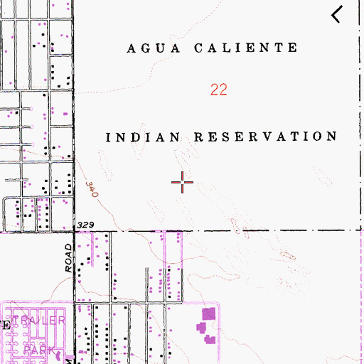 Topographic Map of Cathedral City High School, CA