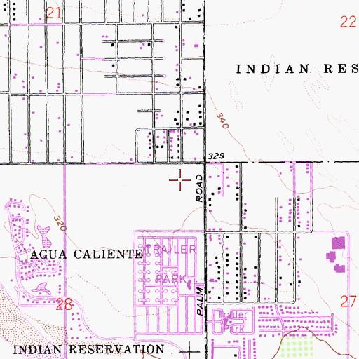 Topographic Map of Cathedral City Marketplace Shopping Center, CA