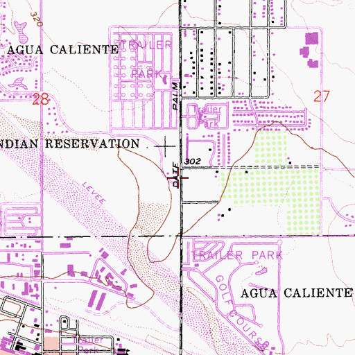 Topographic Map of Date Palm Shopping Center, CA