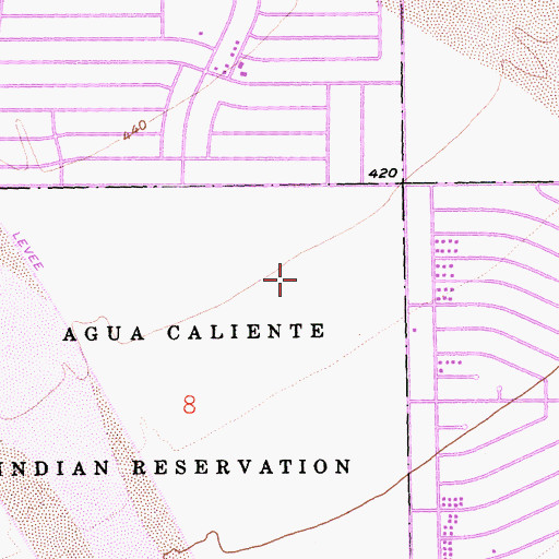 Topographic Map of Desert Princess Resort and Country Club, CA