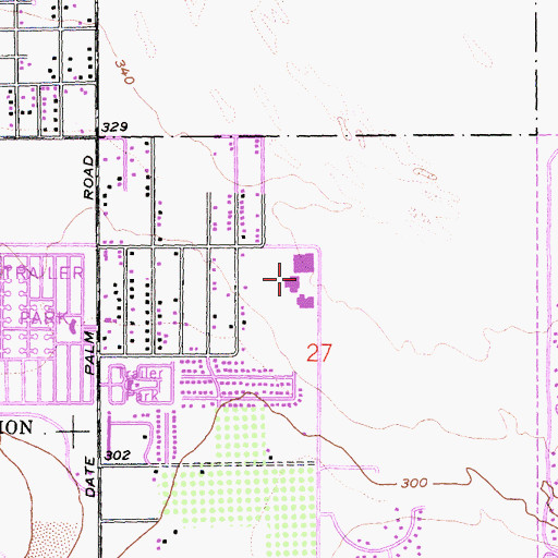 Topographic Map of Nellie N Coffman Middle School, CA