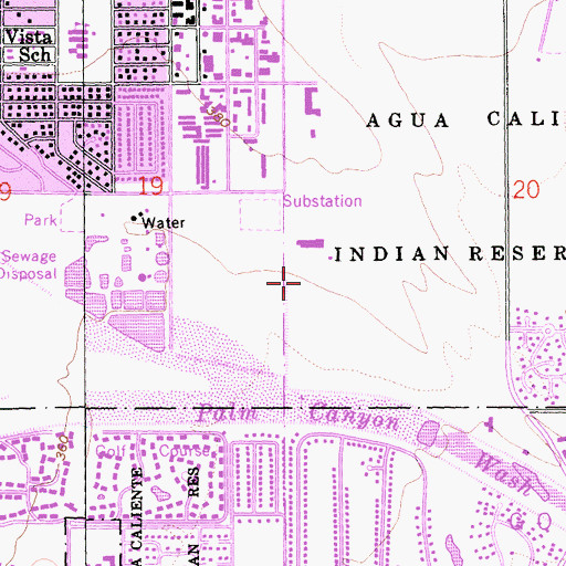 Topographic Map of Oasis Water Park, CA