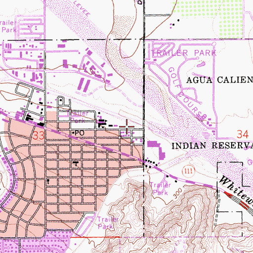 Topographic Map of Second Street Park, CA