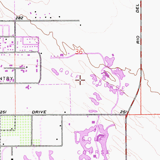 Topographic Map of Anneberg Golf Course, CA