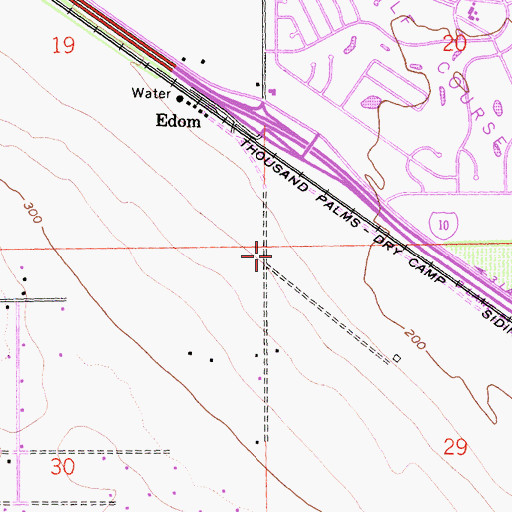 Topographic Map of Monterey Marketplace Shopping Center, CA