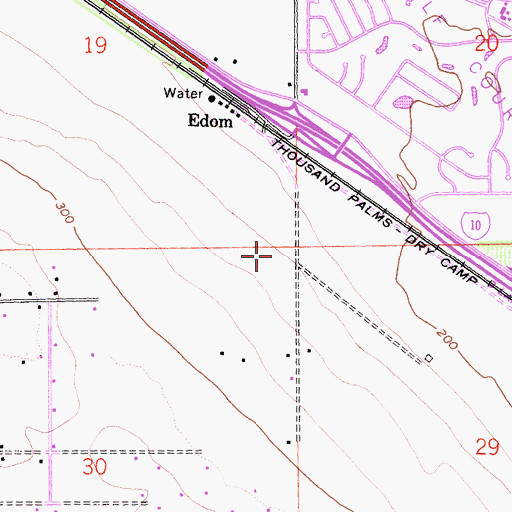 Topographic Map of Monterey Shore Shopping Center, CA