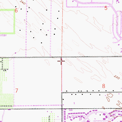 Topographic Map of Plaza de Monterey Shopping Center, CA