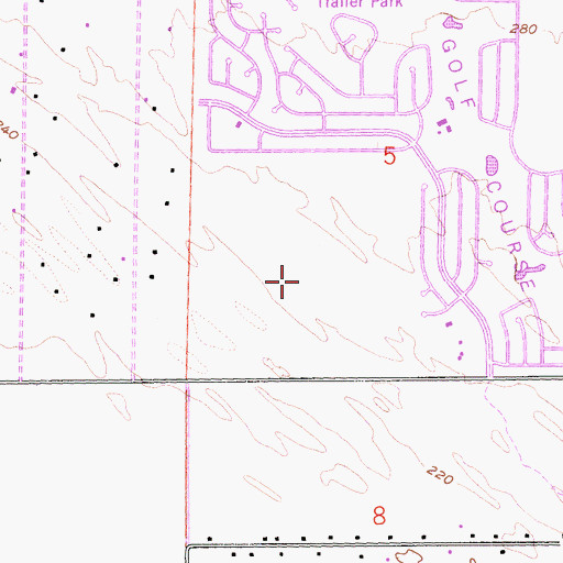 Topographic Map of Suncrest Country Club, CA