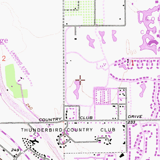 Topographic Map of The Springs Country Club, CA