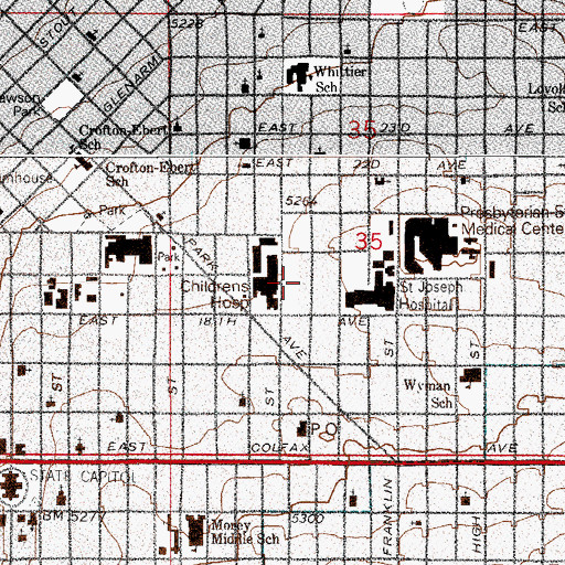 Topographic Map of Boettcher School (historical), CO