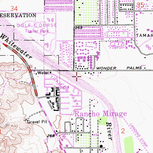 Topographic Map of Wolfson Park, CA