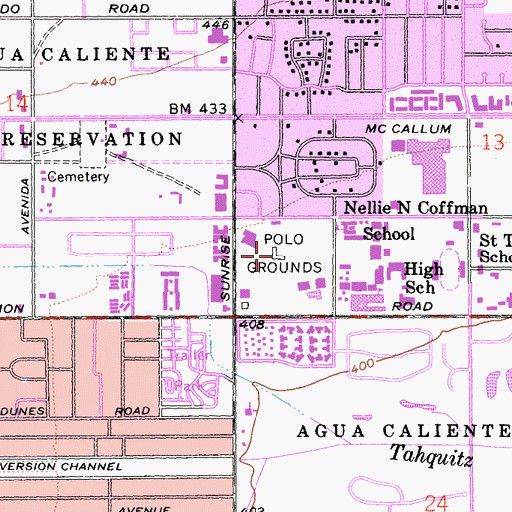 Topographic Map of Angels Stadium, CA