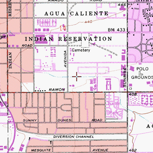 Topographic Map of Baristo Flood Control Channel, CA