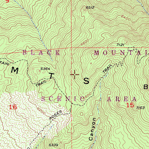 Topographic Map of Black Mountain Scenic Area, CA