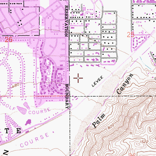 Topographic Map of Canyon Estates Golf Course, CA