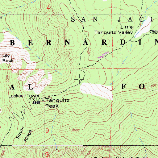 Topographic Map of Chinquapin Flat, CA