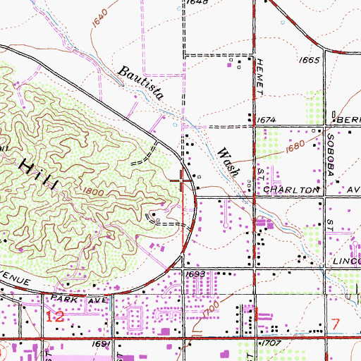 Topographic Map of The Church of Jesus Christ of Latter Day Saints, CA