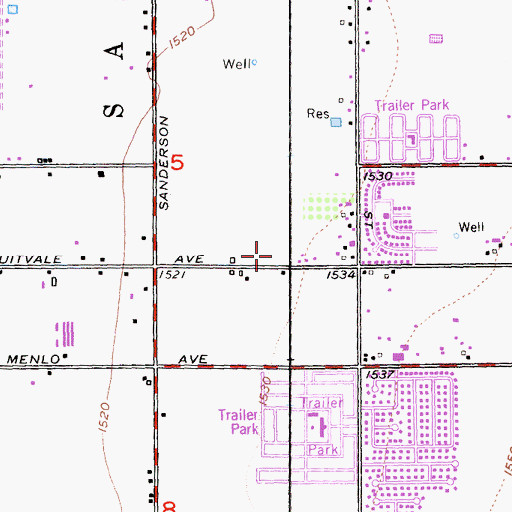 Topographic Map of Fruitvale Elementary School, CA