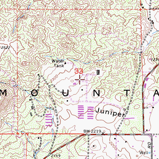 Topographic Map of MacLean Ranch, CA