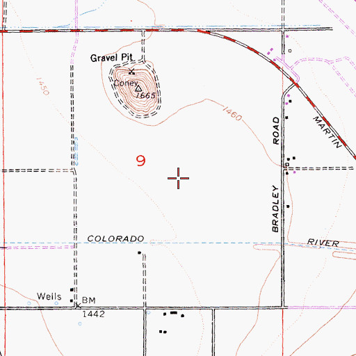 Topographic Map of May Ranch, CA