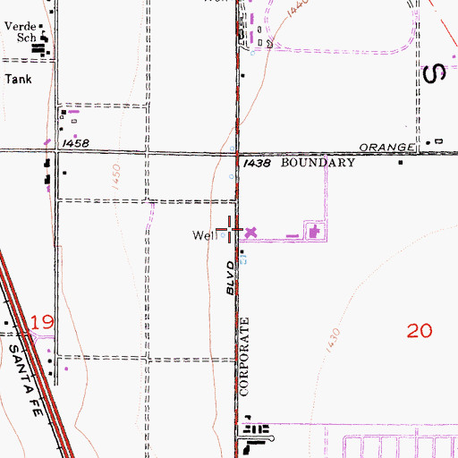 Topographic Map of North Perris Medical Center, CA