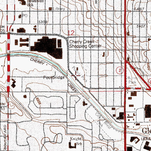 Topographic Map of Pulaski Park, CO