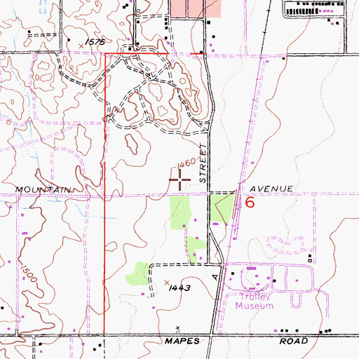 Topographic Map of Pinacate Middle School, CA