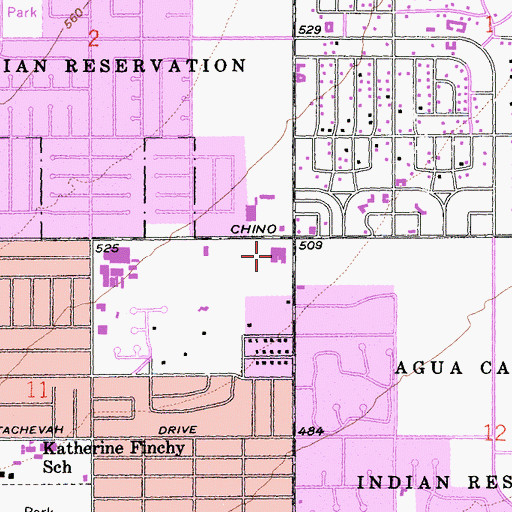 Topographic Map of Sunrise Square Shopping Center, CA