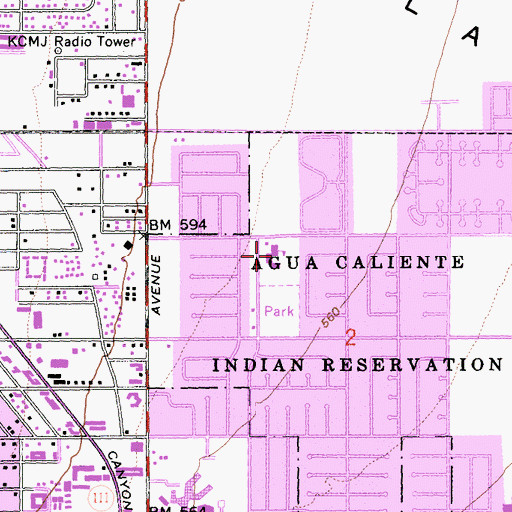 Topographic Map of Vista Del Monte Elementary School, CA